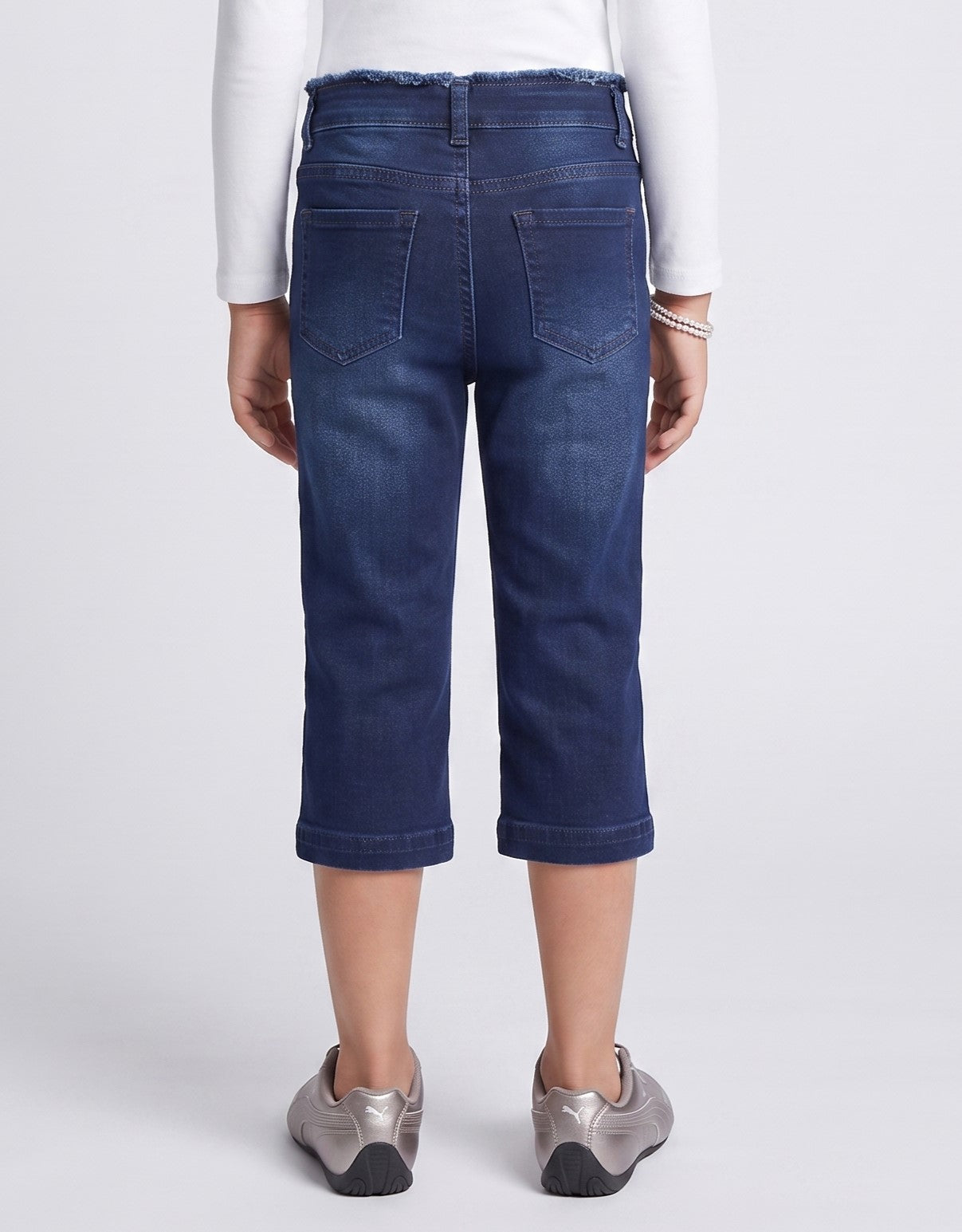 Blue Denim Capri Pants PD0044