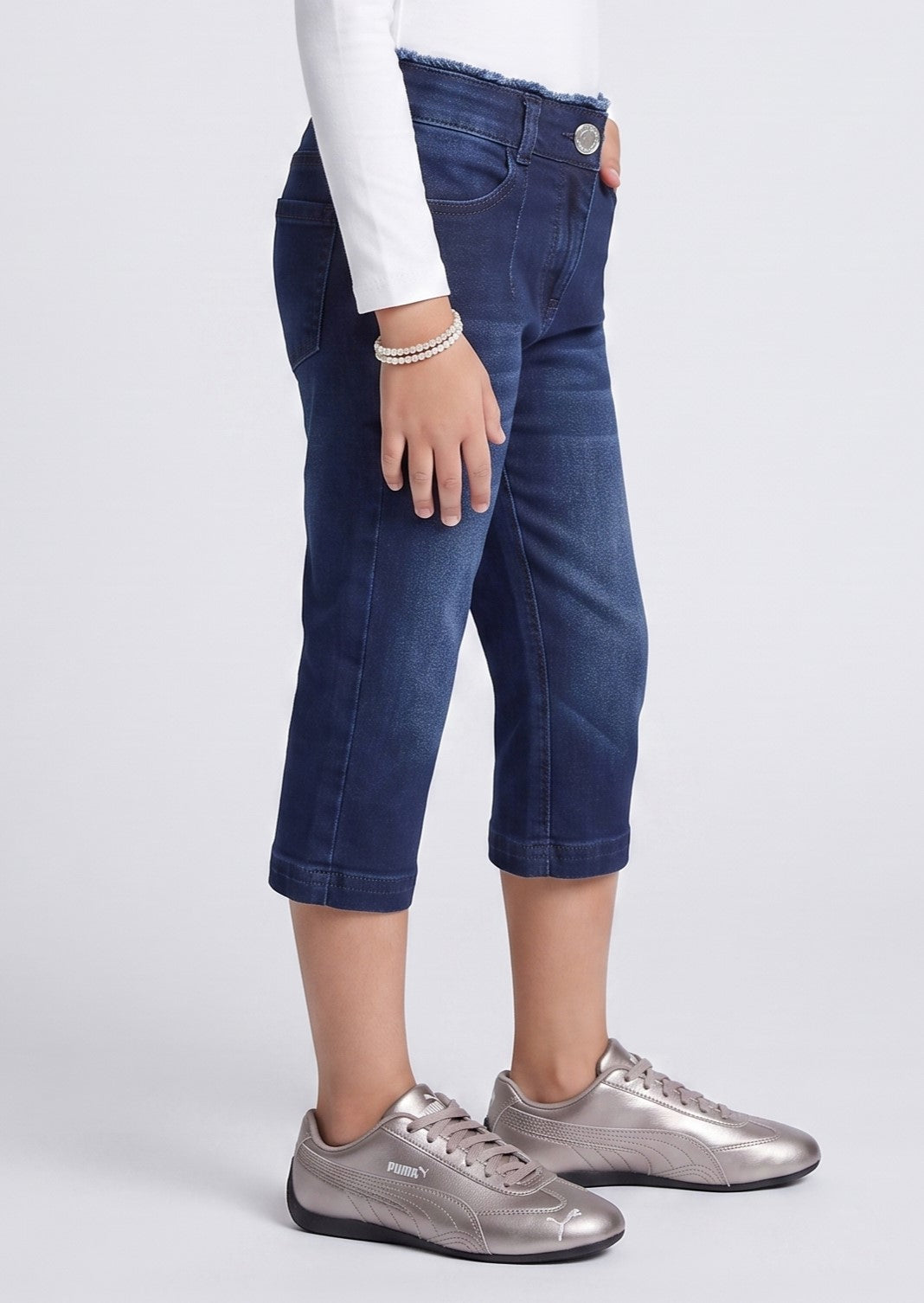 Blue Denim Capri Pants PD0044