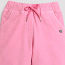 Pink Knit Casual Shorts for Girls