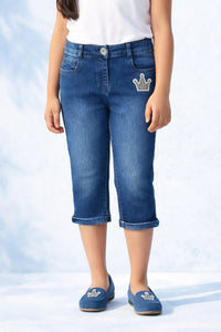 Blue Denim Capri Jeans PD0052