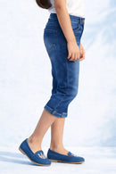Blue Denim Capri Jeans PD0052