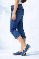 Blue Denim Capri Jeans PD0052
