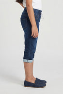 Dark Denim Pants with Butterfly Patch PD0053