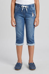 Blue Rolled Hem Denim Shorts PD0053