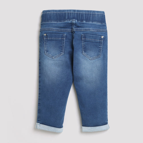 Blue Rolled Hem Denim Shorts PD0053
