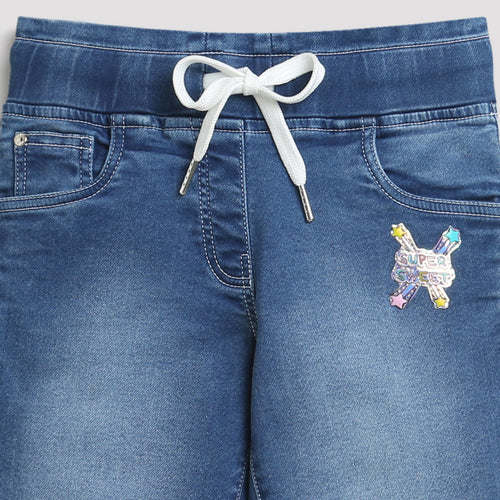 Blue Rolled Hem Denim Shorts PD0053