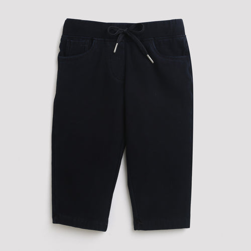 Dark Blue Knit Capri Shorts PD0055