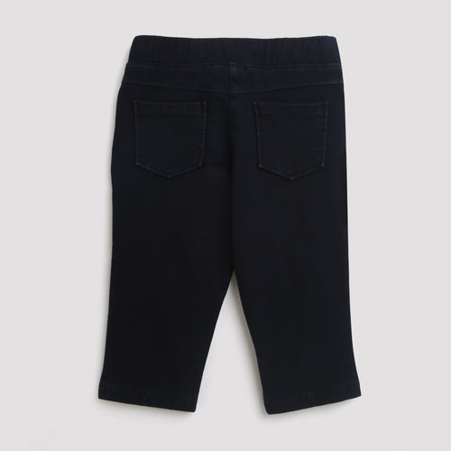 Dark Blue Knit Capri Shorts PD0055