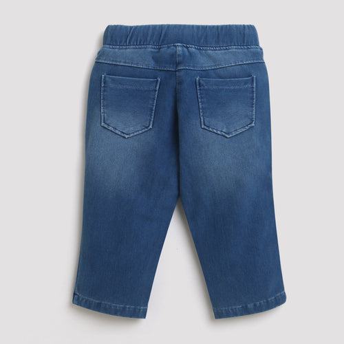 Blue Denim Knit Capri PD0055