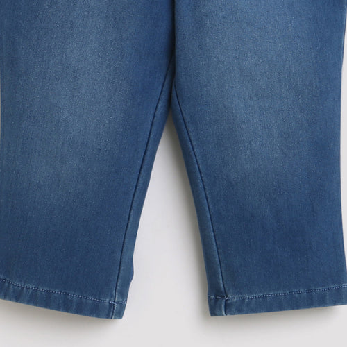 Blue Denim Knit Capri PD0055