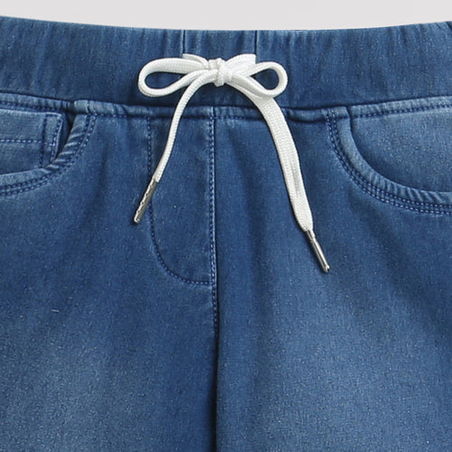 Blue Denim Knit Capri PD0055