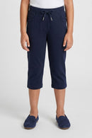 Dark Blue Knit Capri Shorts PD0055