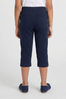 Dark Blue Knit Capri Shorts PD0055