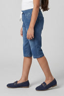 Blue Denim Knit Capri PD0055