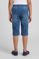 Blue Denim Knit Capri PD0055