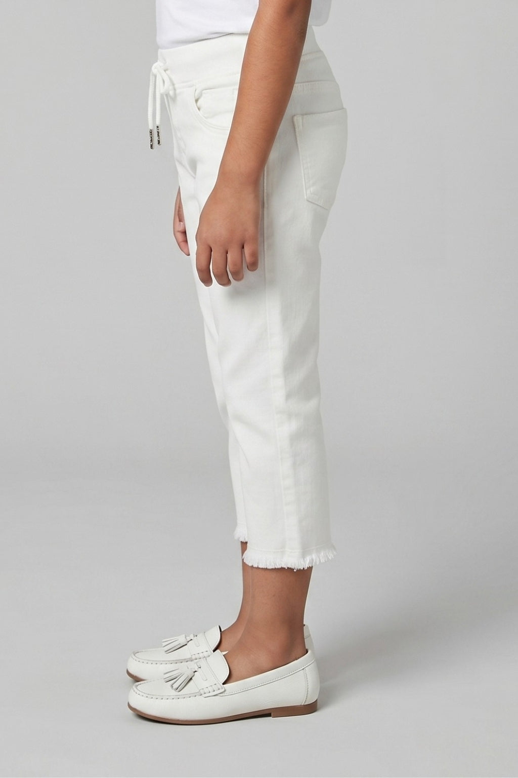 Off-White Stretch Capri Pants PD0058
