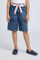 Denim Shorts with Pop Belt PD0070