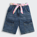 Denim Shorts with Pop Belt PD0070