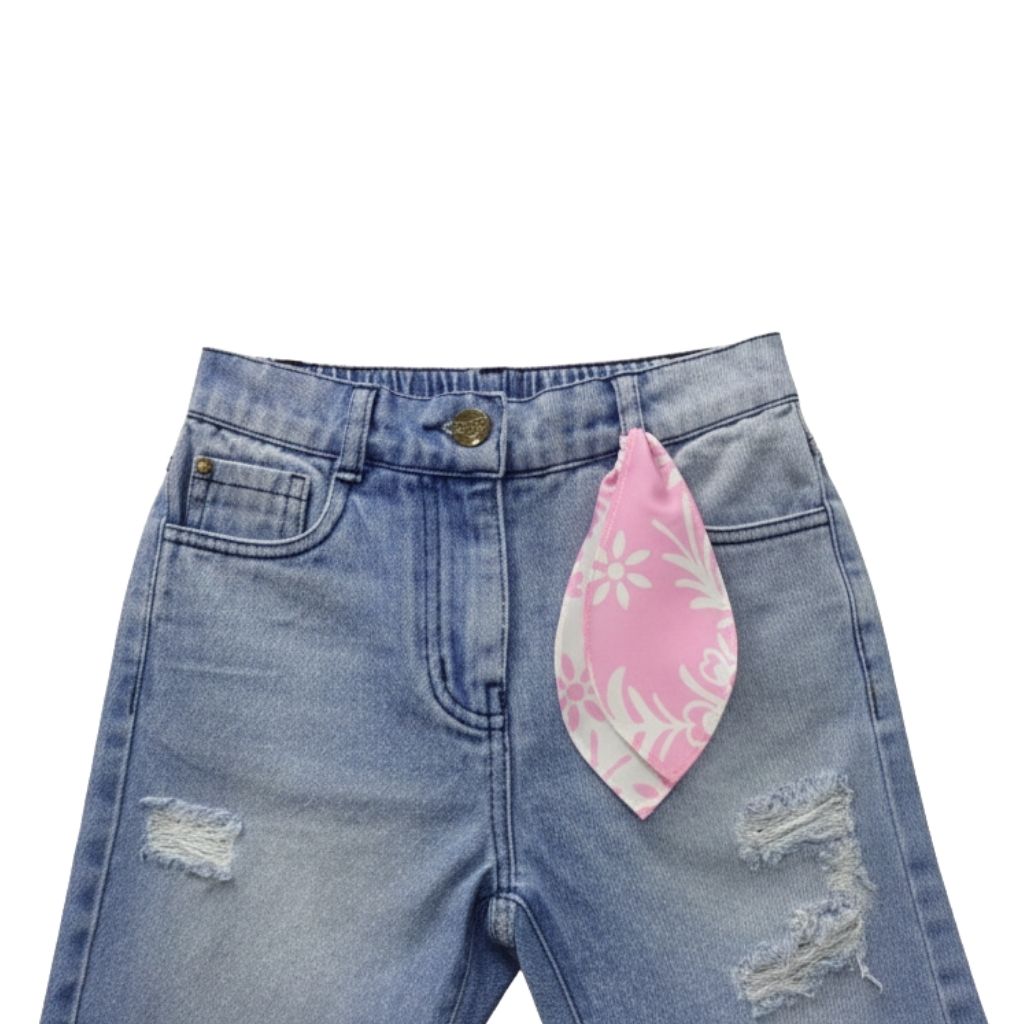 Light Blue Distressed Denim Shorts PD0071