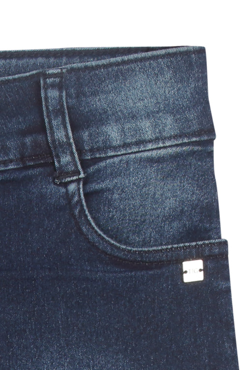Dark Blue Denim Pedal Pants PD0040