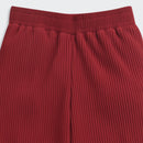 Red Ribbed Flared Pants PL250