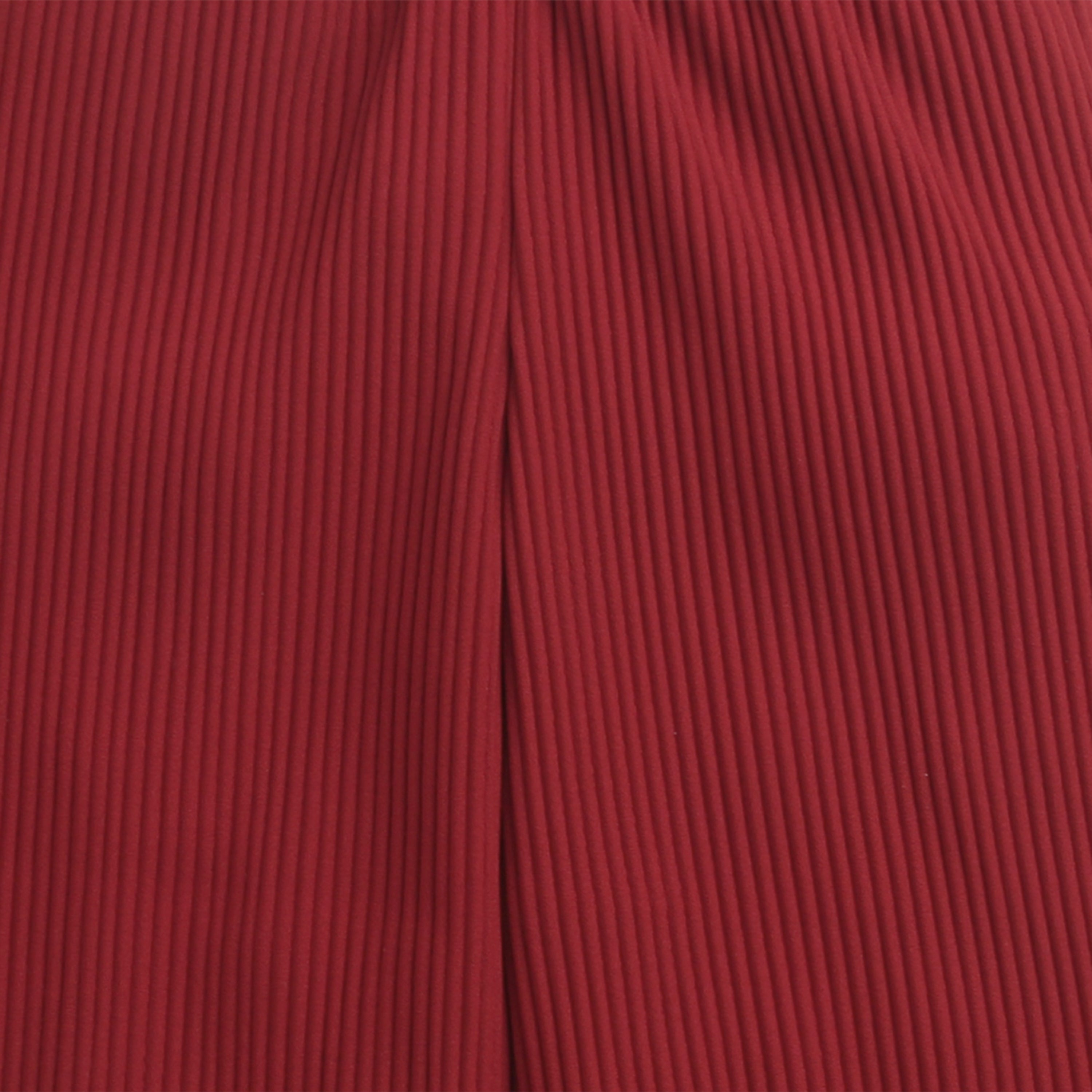 Red Ribbed Flared Pants PL250