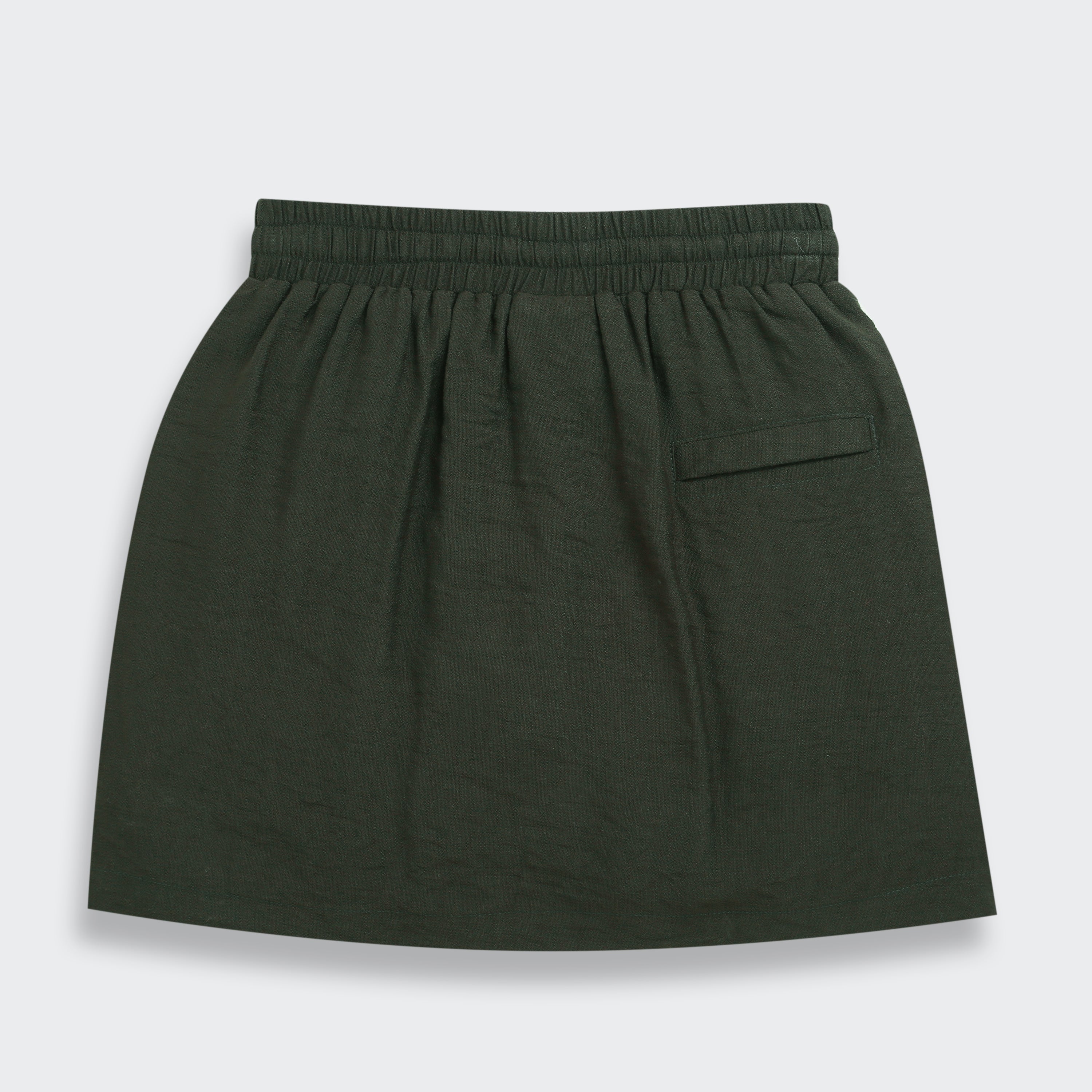 Olive Green Elastic Waist Skirt S1002