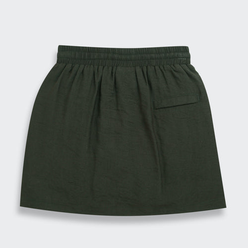 Olive Green Elastic Waist Skirt S1002