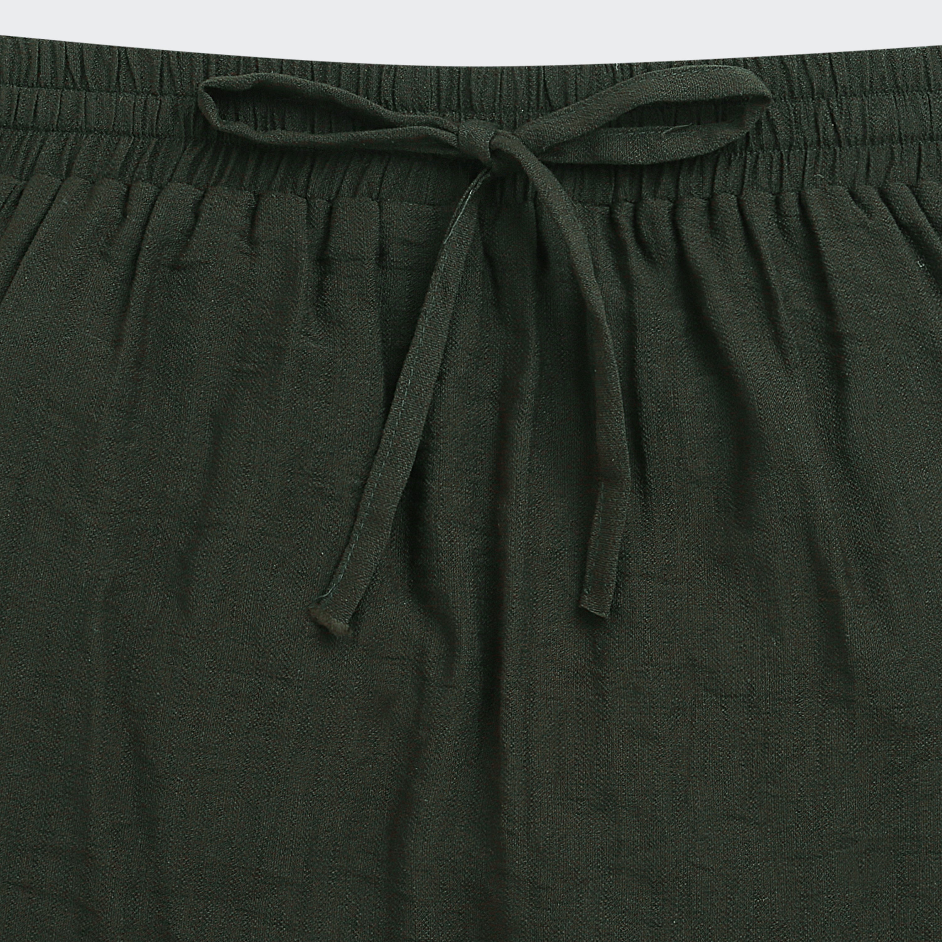 Olive Green Elastic Waist Skirt S1002