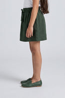 Olive Green Elastic Waist Skirt S1002