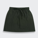 Olive Green Elastic Waist Skirt S1002