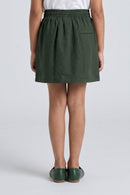 Olive Green Elastic Waist Skirt S1002