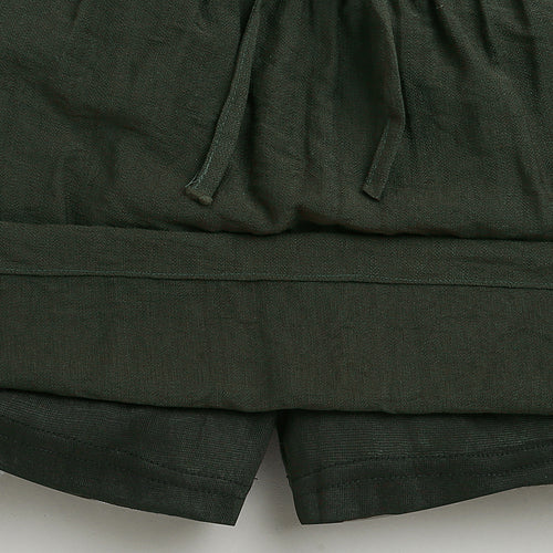 Olive Green Elastic Waist Skirt S1002