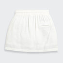 Off White Elastic Waist Skirt S1002