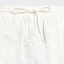 Off White Elastic Waist Skirt S1002