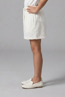 Off White Elastic Waist Skirt S1002
