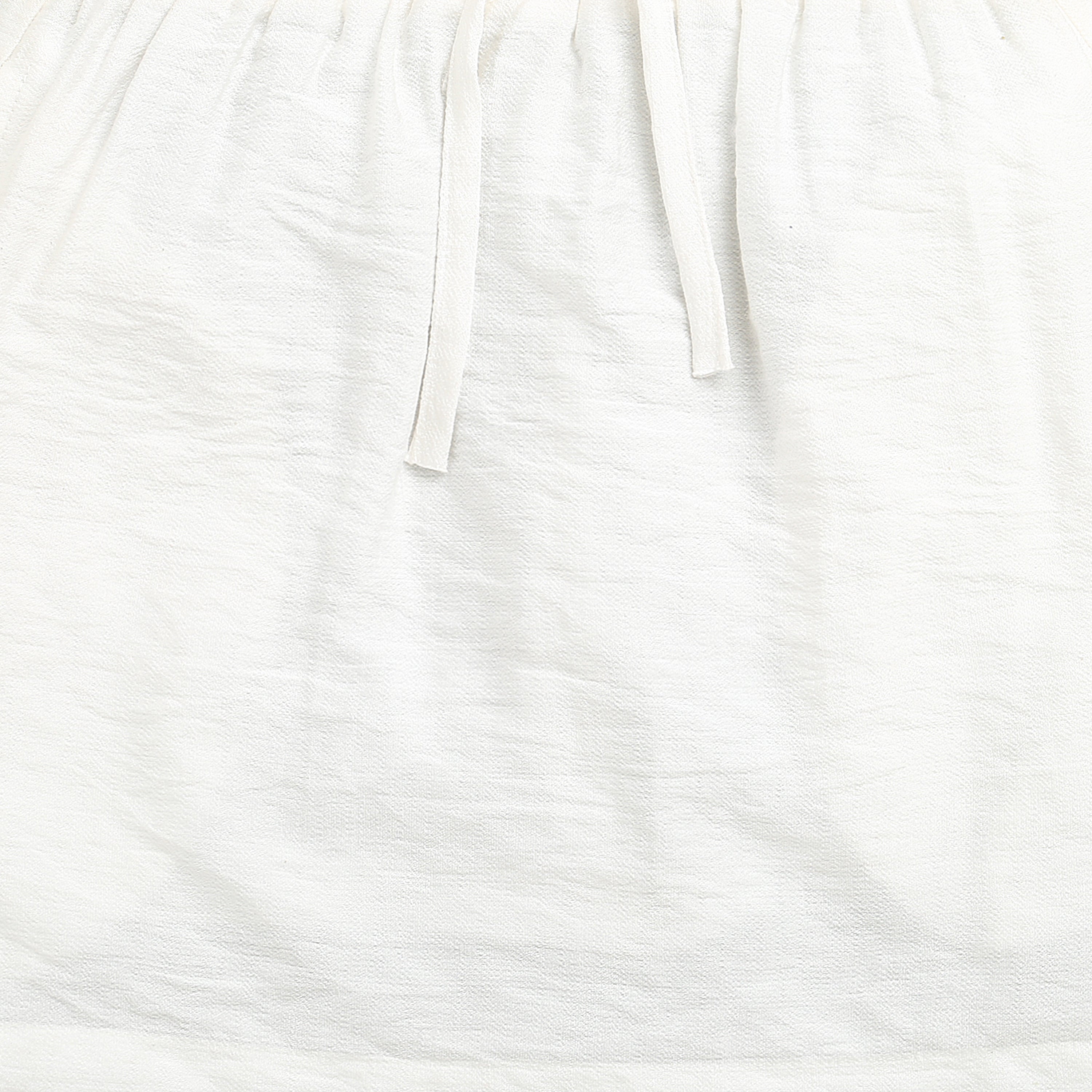 Off White Elastic Waist Skirt S1002