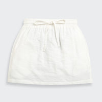 Off White Elastic Waist Skirt S1002