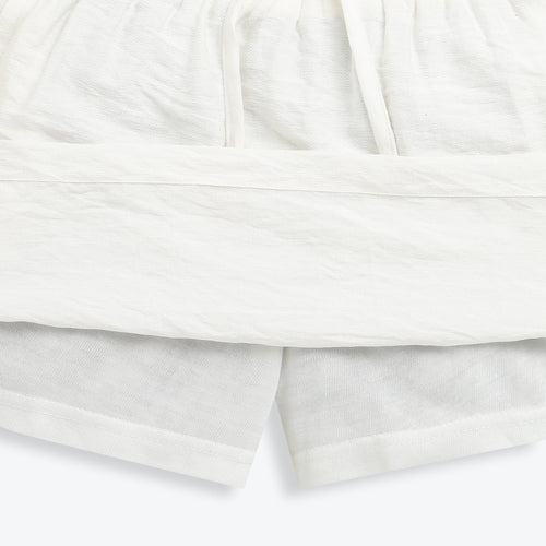 Off White Elastic Waist Skirt S1002