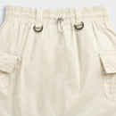 Cream Skirt with Elastic Waist S1006