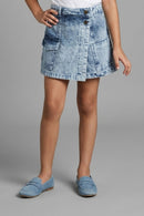 Light Blue Denim Skirt S1008