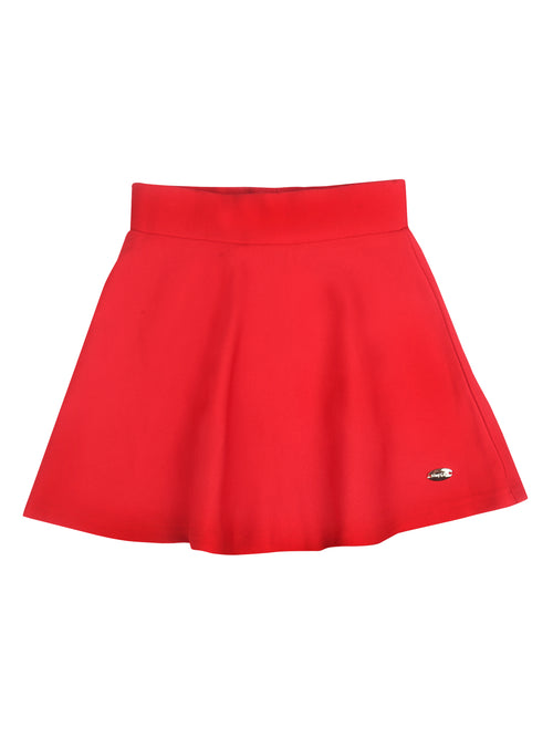 Bright Red Flared Skirt S801