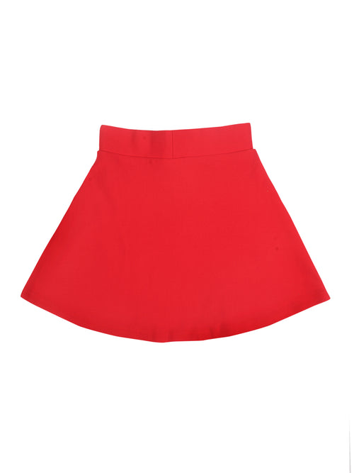 Bright Red Flared Skirt S801