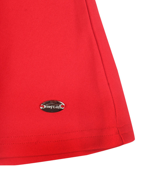 Bright Red Flared Skirt S801