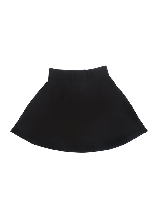Girls Black Pleated Knit Skirt 801