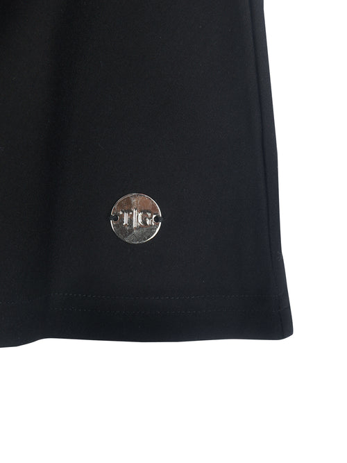 Girls Black Pleated Knit Skirt 801