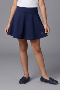 Navy Blue Pleated Skirt S801