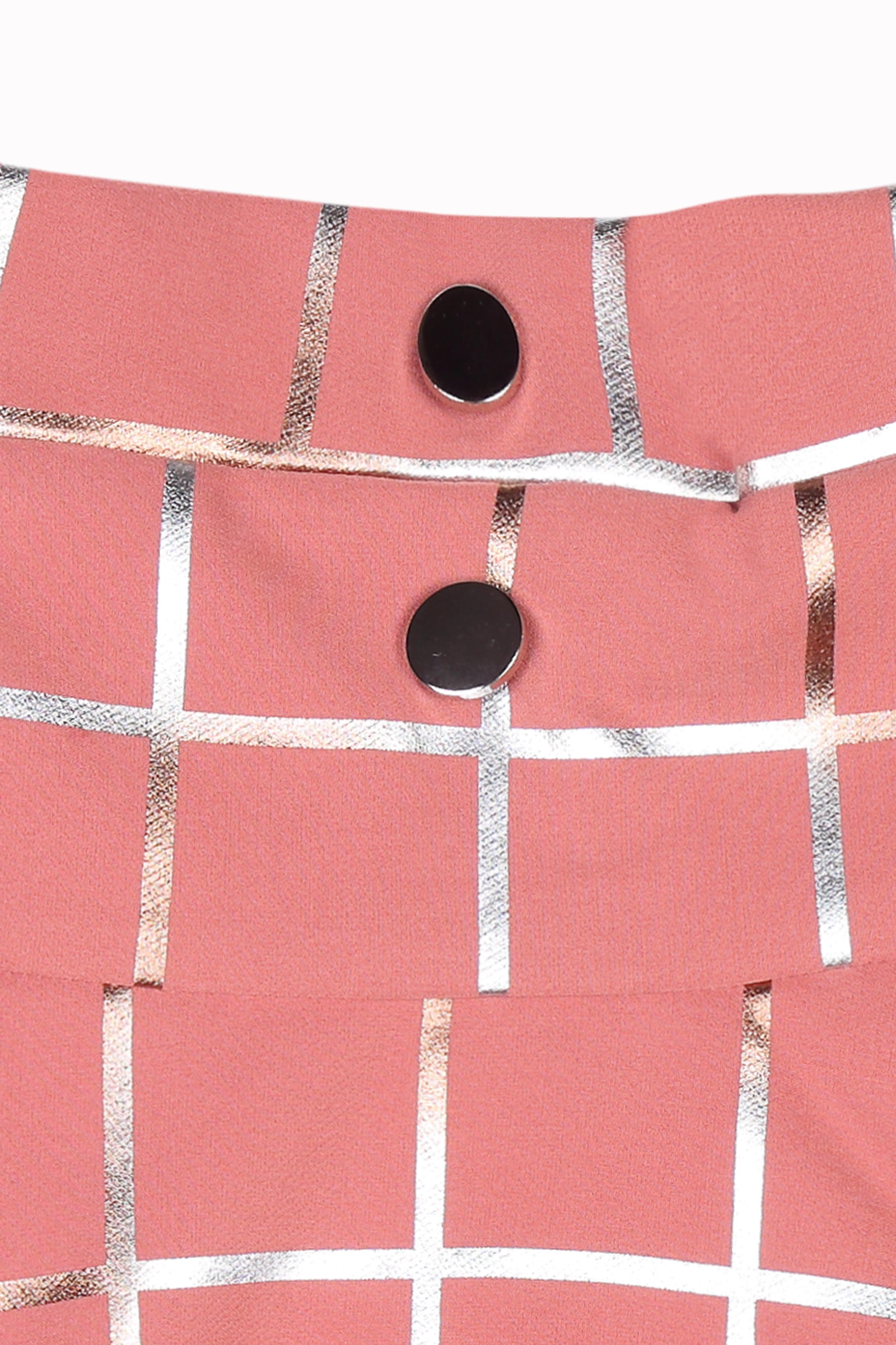 Onion Pink Checkered Skirt S833
