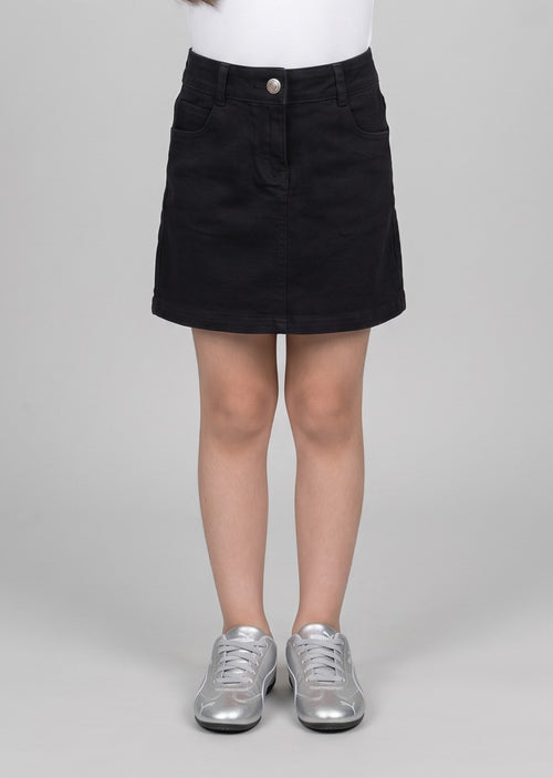 Black A-Line Pocket Skirt S860