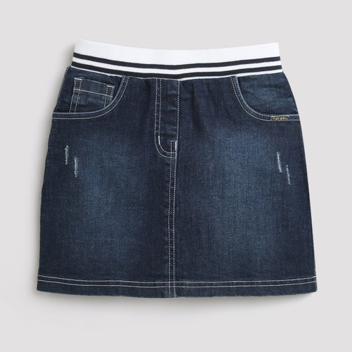 Girls Dark Denim Skirt